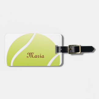 tennis ball luggage tag