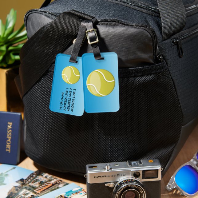 Tennis Ball Luggage Tag (Front & Back)