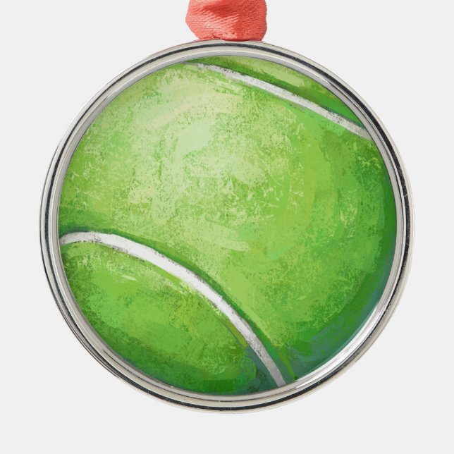 Tennis Ball Metal Ornament (Front)