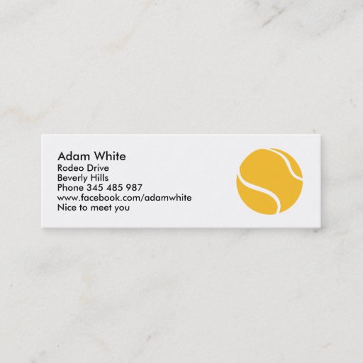 Customizable Tennis ball business card templates