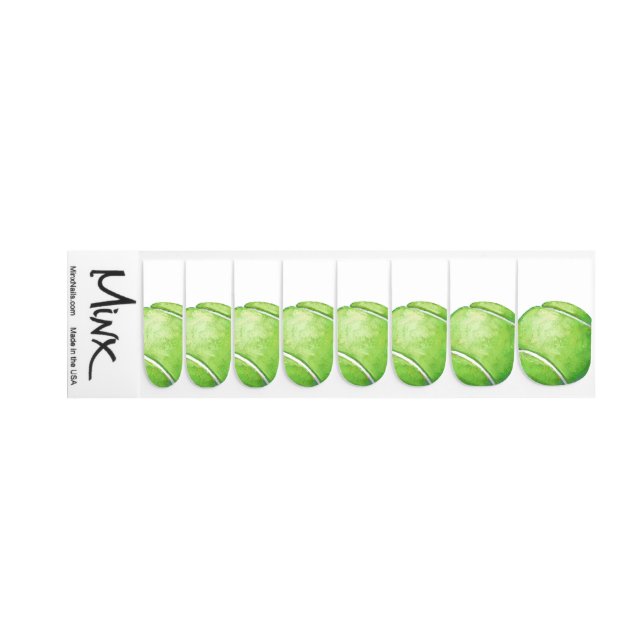 Tennis Ball Minx Nail Wraps (Left Hand)