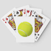 Tennis Ball on a Playing Card Deck