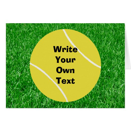 Tennis Ball On Lawn Cards (Front Horizontal)