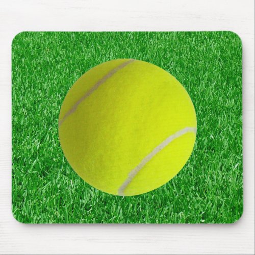 Tennis Ball On Lawn Mouse Pad