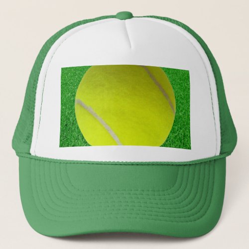 Tennis Ball On Lawn Trucker Hat