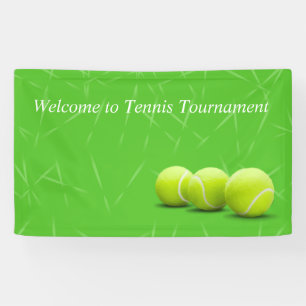 Tennis  ball on welcome banner