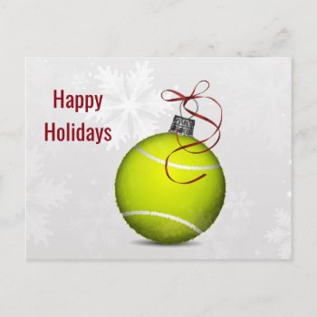 Tennis Ball Ornament Holiday Cards by XmasMall at Zazzle