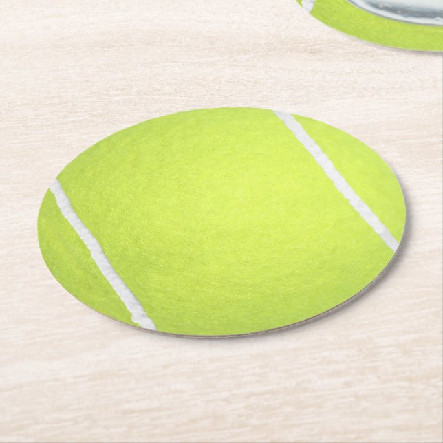 Tennis Ball Paper Coasters (Angled)