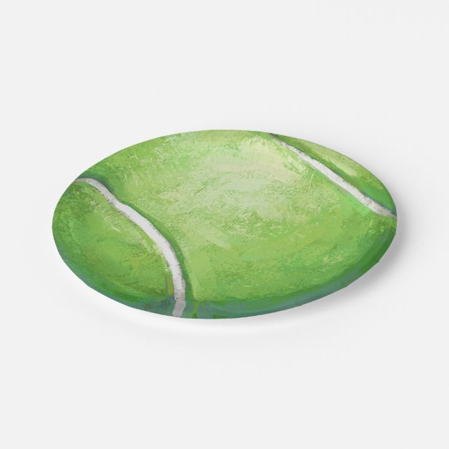 Tennis Ball Paper Plates (Angled)