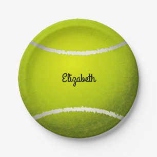 Tennis Ball Paper Plates