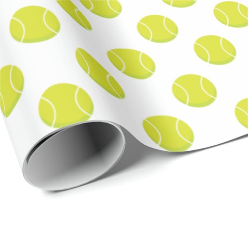 Tennis Ball Pattern  Any Background Color Wrapping Paper