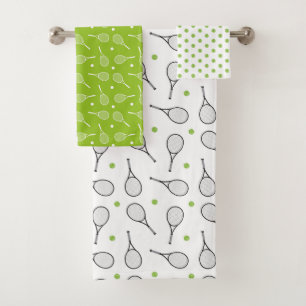 Tennis Ball Pattern Bath Towel Set