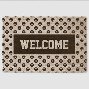 Tennis ball pattern coir fiber entry doormats doormat