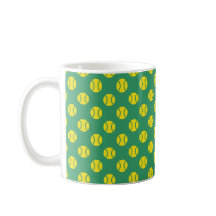 Tennis ball pattern mug | Custom background color
