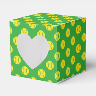 Tennis ball pattern party favor box