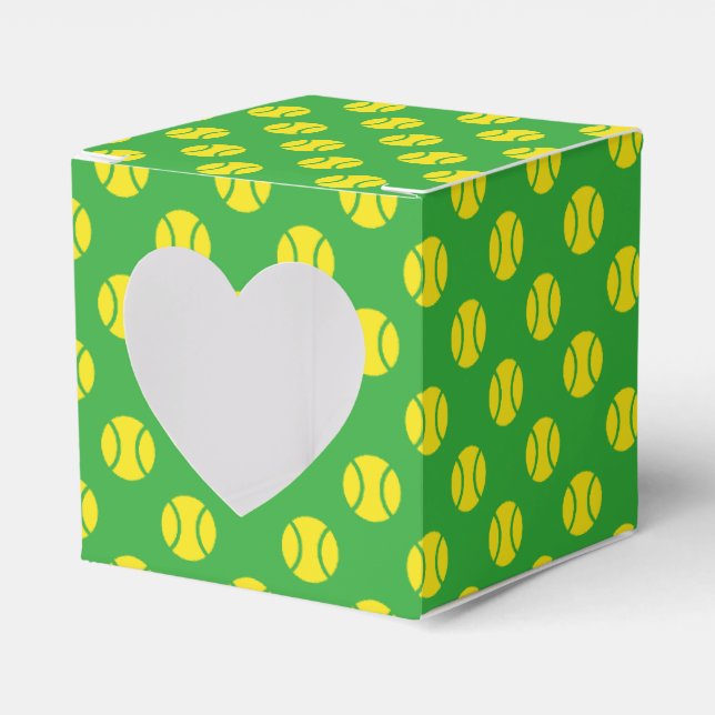 Tennis ball pattern party favor box (Front Side)