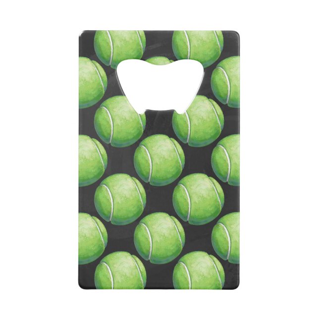 Tennis Ball Patterns Credit Card Bottle Opener (Front)