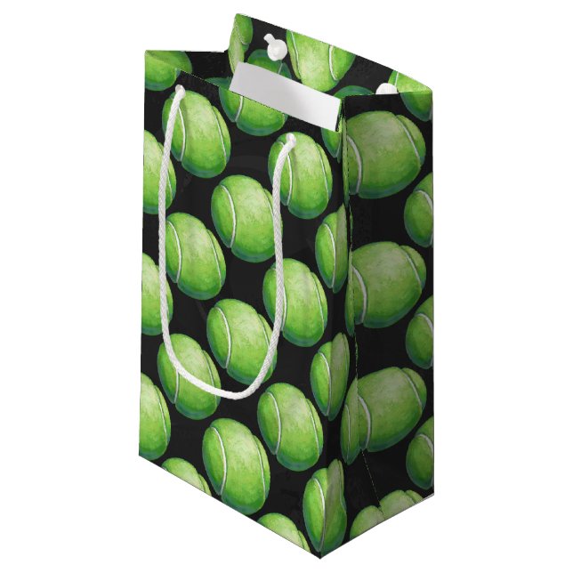 Tennis Ball Patterns Small Gift Bag (Front Angled)