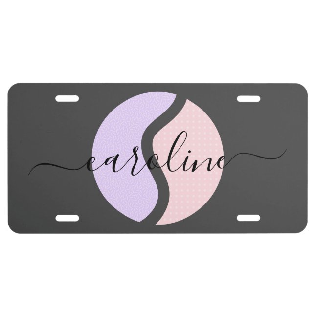 Tennis Ball Personalized Girls Name Sports Theme   License Plate (Front)