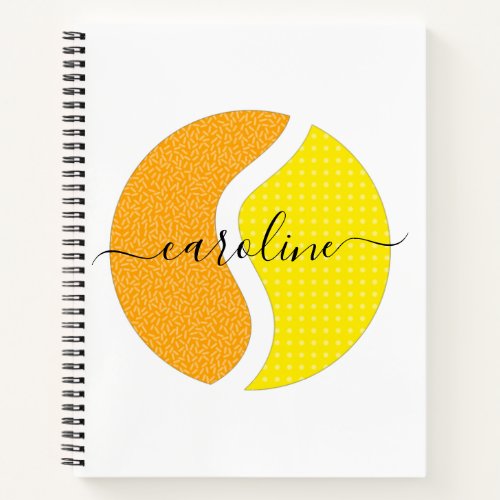 Tennis Ball Personalized Girls Name Sports Theme   Notebook