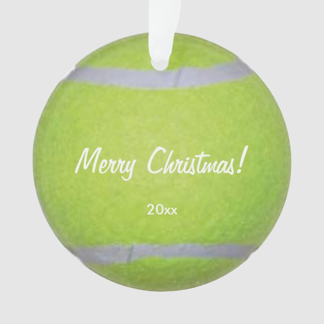 Tennis Ball Personalized Ornament (Front)