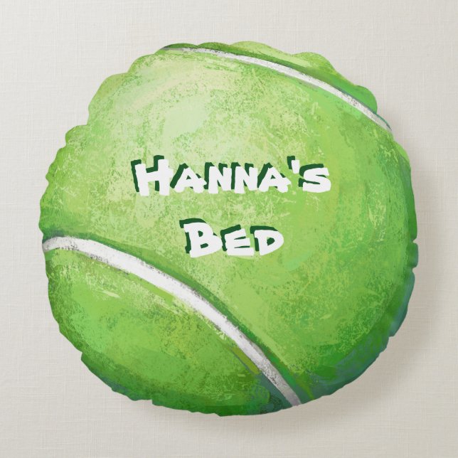 Tennis Ball Personalized Pet Bed Pillow (Front)