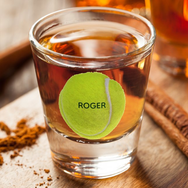 Tennis Ball Personalized Shot Glass (Creator Uploaded)