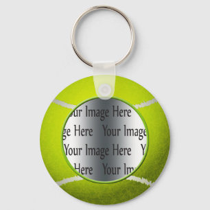 tennis ball photo keychain
