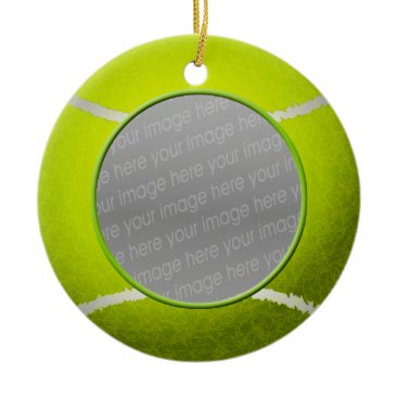 Tennis ball photo ornament