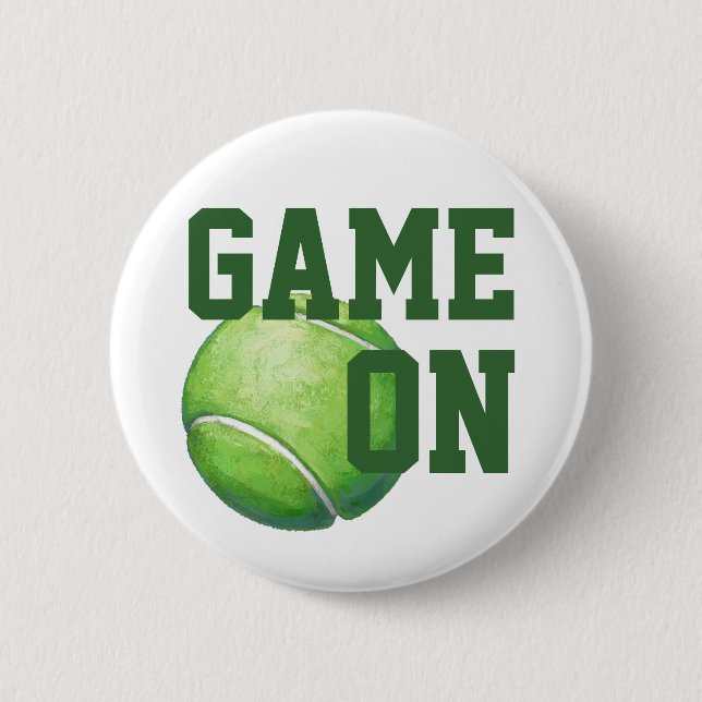 Tennis Ball Pinback Button (Front)