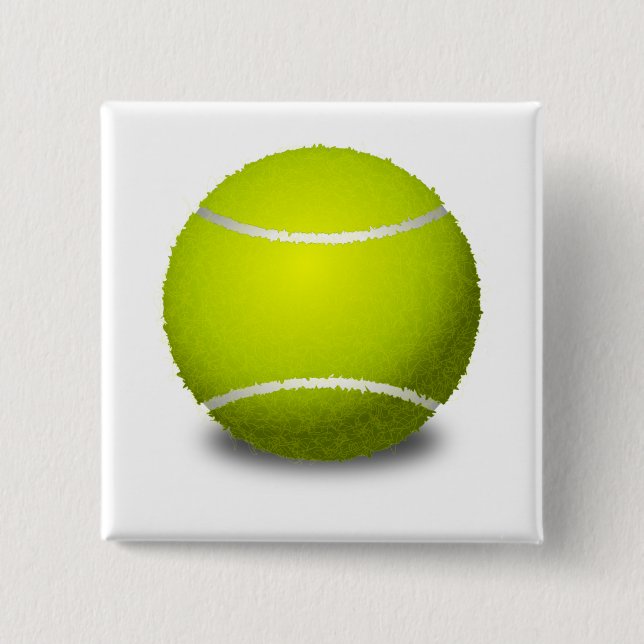 Tennis Ball Pinback Button (Front)