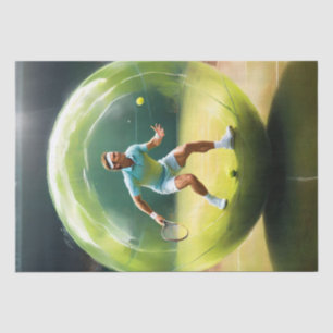 Tennis Ball Player On Court, Tissue Paper