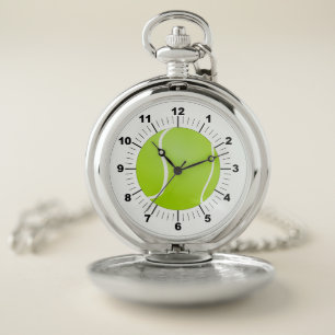  Tennis Ball Pocket Watch: Silver Watch