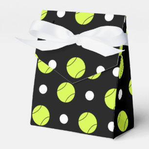 Tennis Ball Polka Dot Pattern Custom Background Favor Boxes