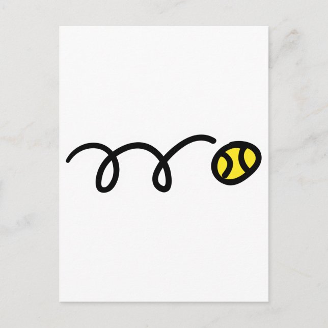 Tennis ball postcard (Front)