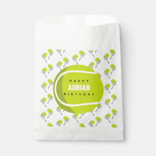 Tennis Ball & Racket Racquet Birthday Party  Favor Bag