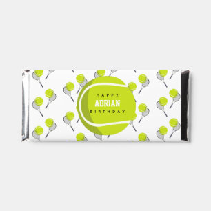 Tennis Ball & Racket Racquet Birthday Party Hershey Bar Favors
