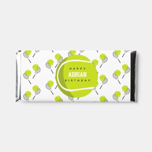 Tennis Ball  Racket Racquet Birthday Party  Hershey Bar Favors