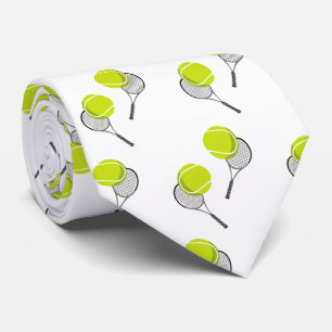 Tennis Ball & Racket Racquet Pattern  Neck Tie