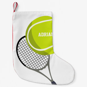 Tennis Ball & Racket Racquet Personalized Small Christmas Stocking