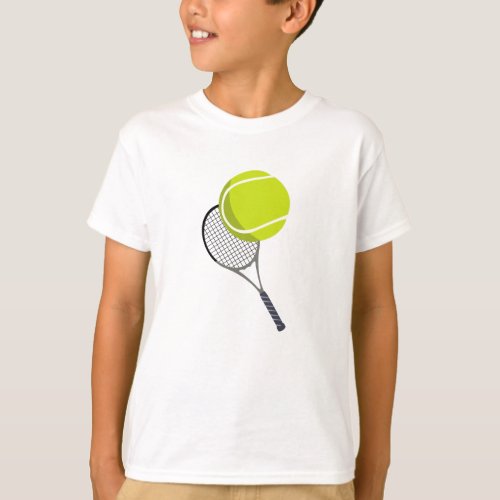 Tennis Ball  Racket Racquet  T_Shirt