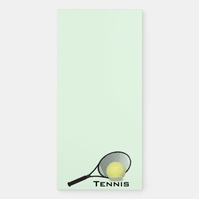 Tennis Ball Racquet Magnetic Fridge Notepad