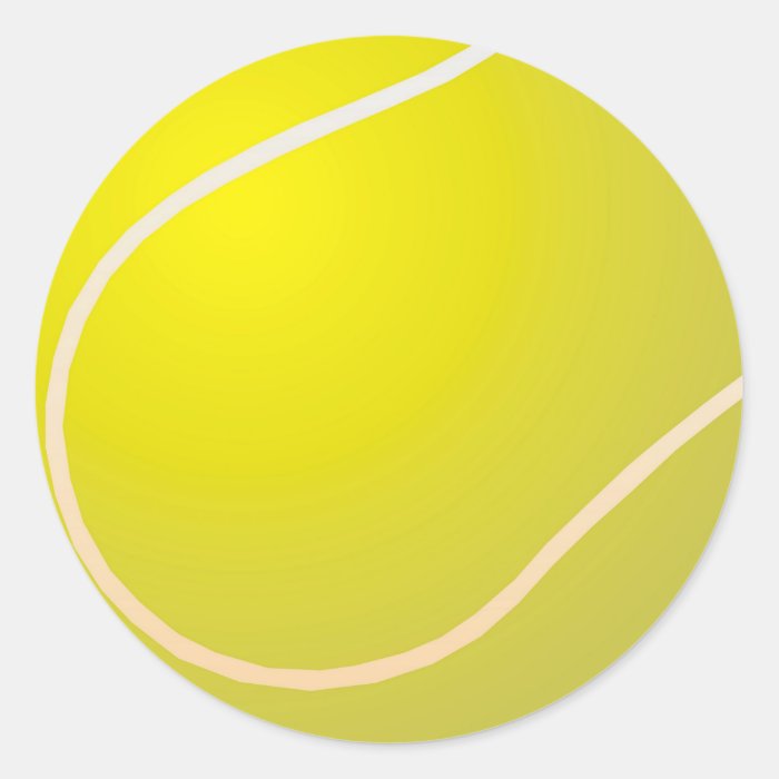 Tennis ball round sticker
