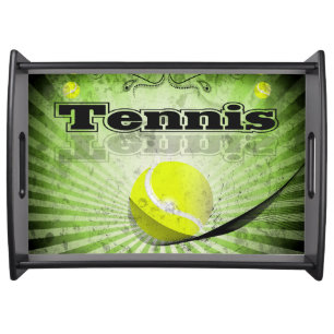 Tennis ball serving tray