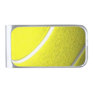 Tennis Ball Silver Finish Money Clip