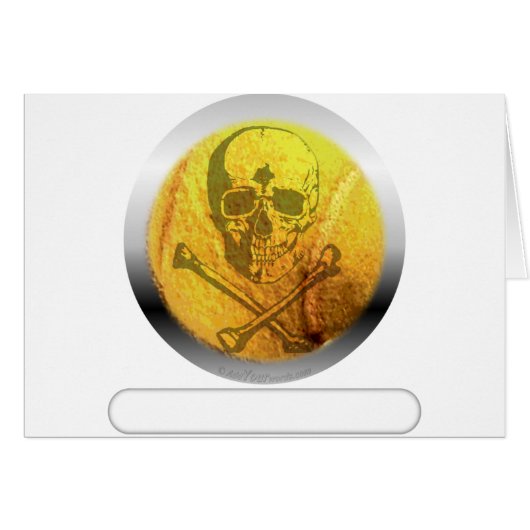 Tennis Ball Skull and Crossbones Cards (Front Horizontal)
