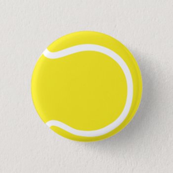 Tennis Ball Small  1¼ Inch Round Button by Danialy at Zazzle