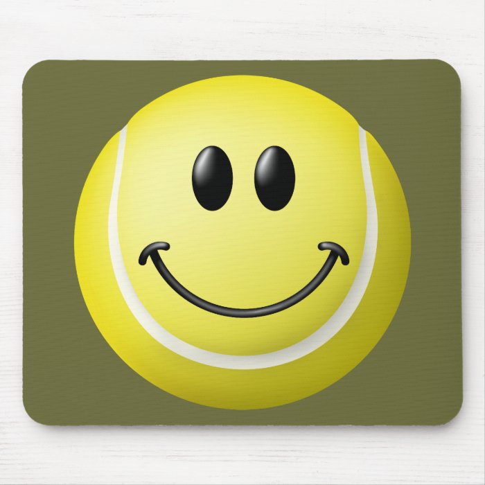 Tennis Ball Smiley Face Mousepad