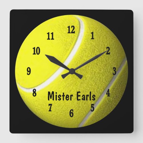 Tennis Ball Sport Wall Personalize Clock