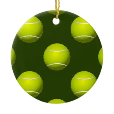 Tennis Ball Sports Ceramic Ornament